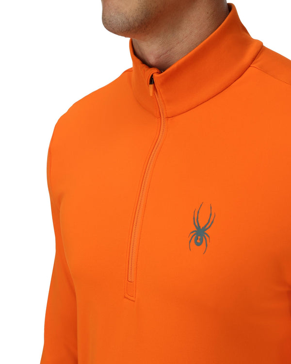 Spyder Mens Prospect Half Zip T-Neck - Flash Orange