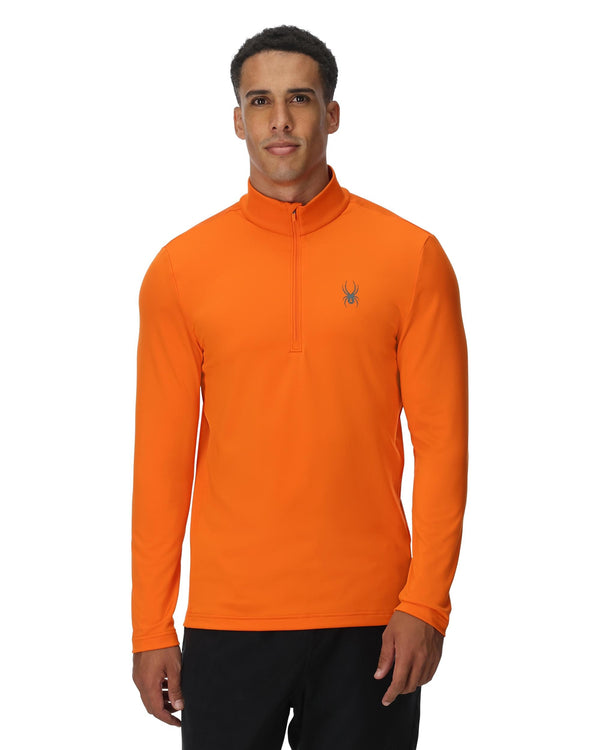 Spyder Mens Prospect Half Zip T-Neck - Flash Orange