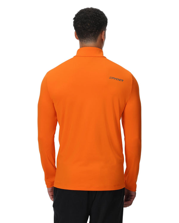 Spyder Mens Prospect Half Zip T-Neck - Flash Orange