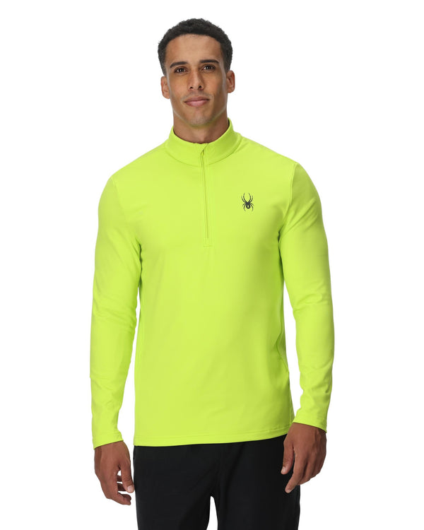 Spyder Mens Prospect Half Zip T-Neck - Lime