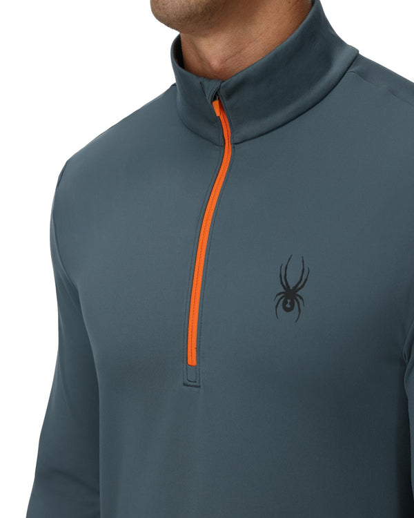 Spyder Mens Prospect Half Zip T-Neck - Slate Blue