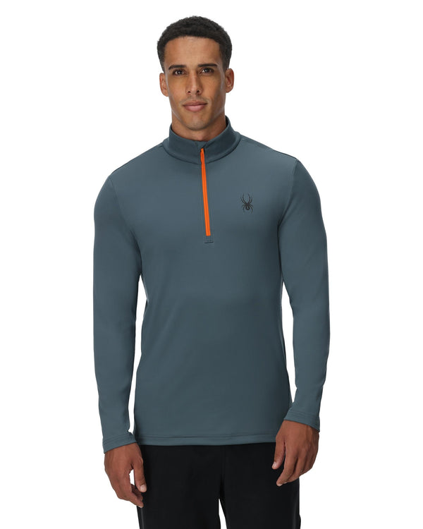 Spyder Mens Prospect Half Zip T-Neck - Slate Blue