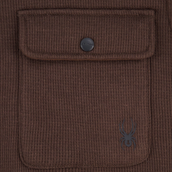 Spyder Mens Sherpa Shacket - Cocoa