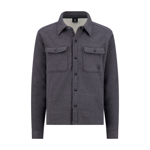 spyder Mens Sherpa Shacket - Gunmetal