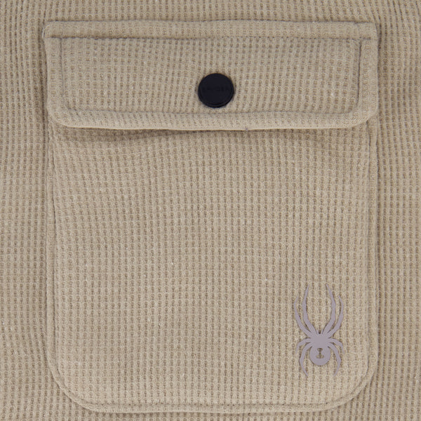 Spyder Mens Sherpa Shacket - Stone