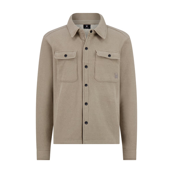 spyder Mens Sherpa Shacket - Stone