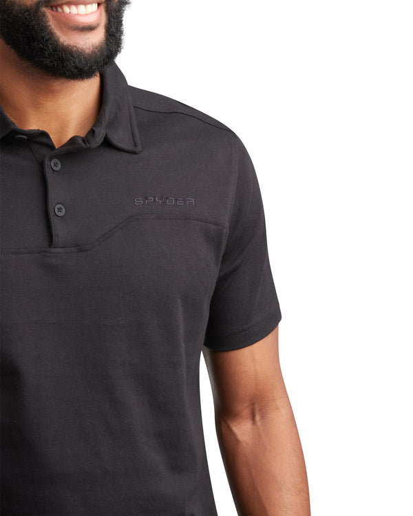 Spyder Mens Short Sleeve Interlock - Black