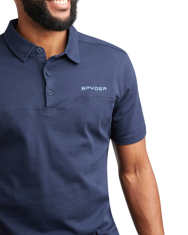 Spyder Mens Short Sleeve Interlock - Navy