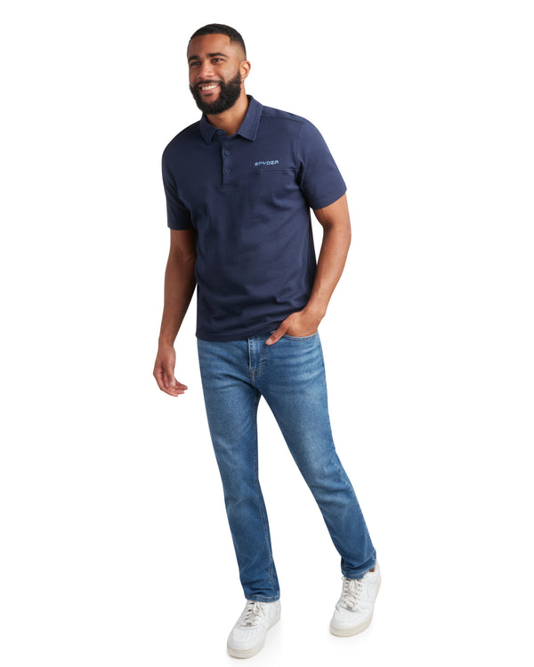 Spyder Mens Short Sleeve Interlock - Navy