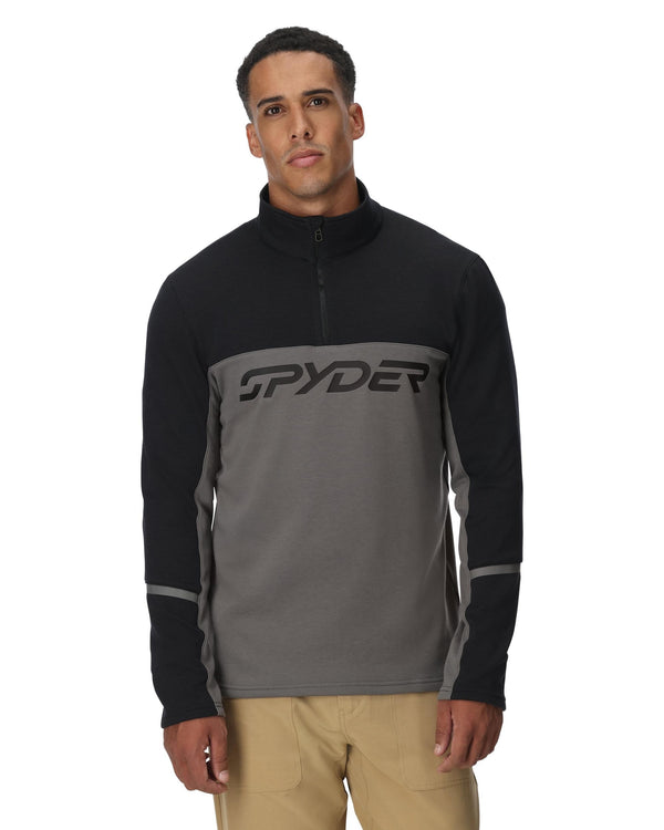 Spyder Mens Speed Fleece Half Zip Jacket- Storm