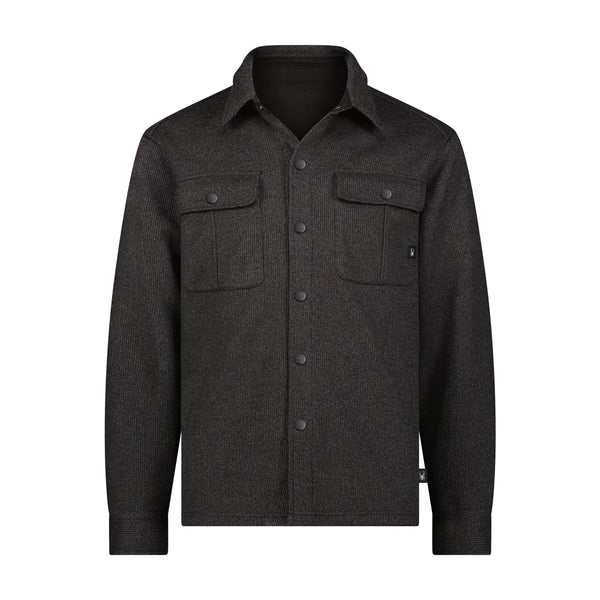 spyder Mens Sweater Fleece Shacket - Pewter