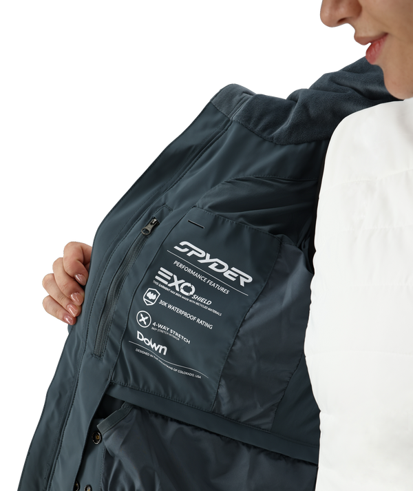Spyder Womens Falline Down Jacket - Slate Blue