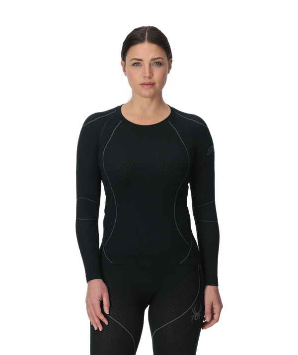 Spyder Womens Momentum Baselayer Top- Black