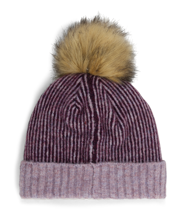 Spyder Womens Plait Pom Hat - Plum