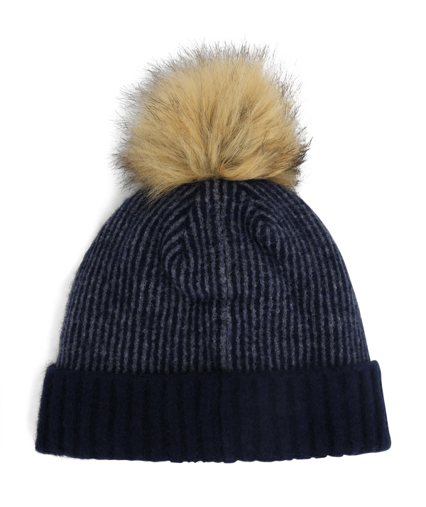 Spyder Womens Plait Pom Hat - Slate Blue