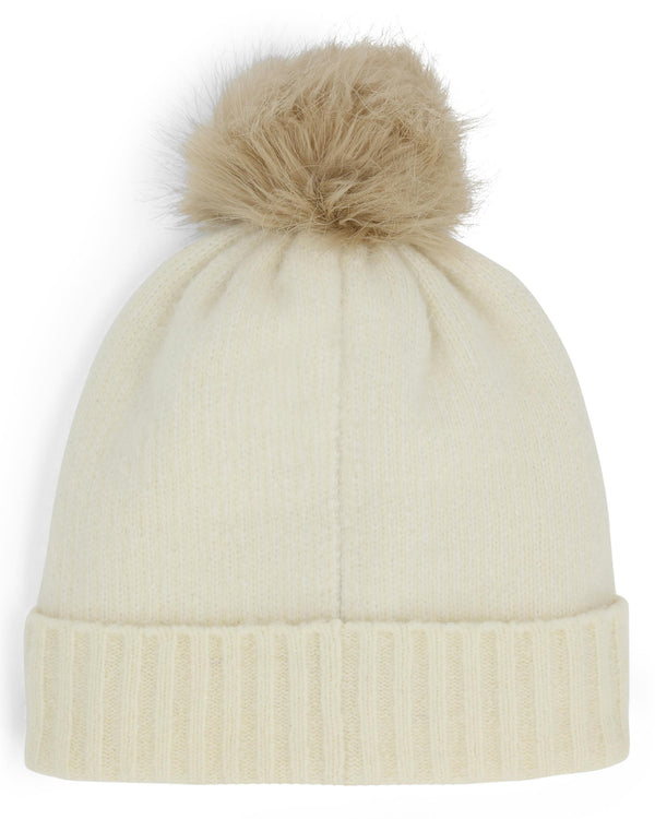 Spyder Womens Plait Pom Hat - White