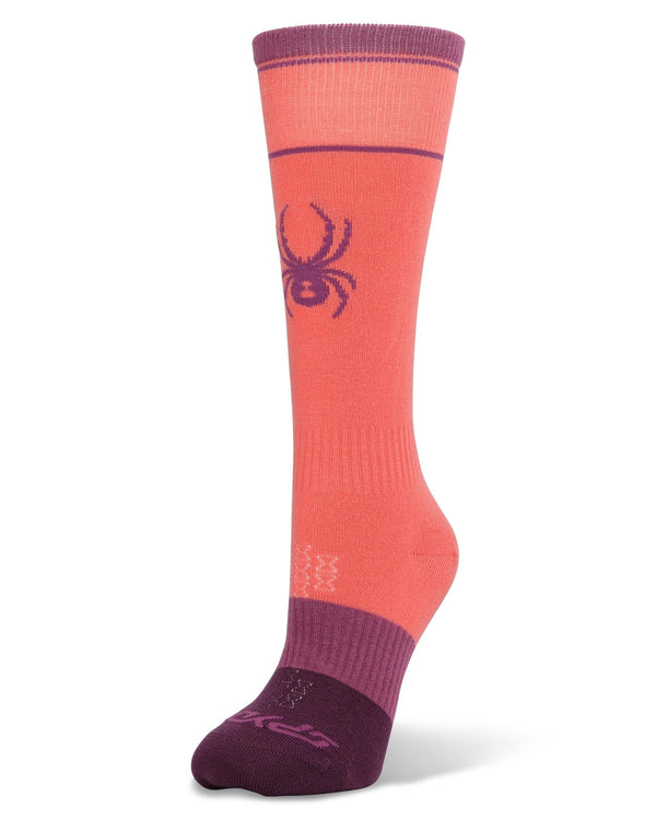 spyder Womens Pro Liner Ski Socks - Coral Haze