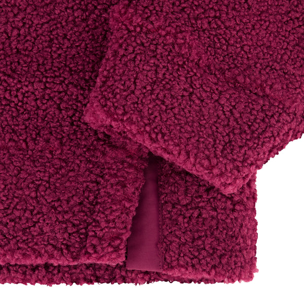 Spyder Womens Sherpa Quarter Zip Mock Neck - Wine