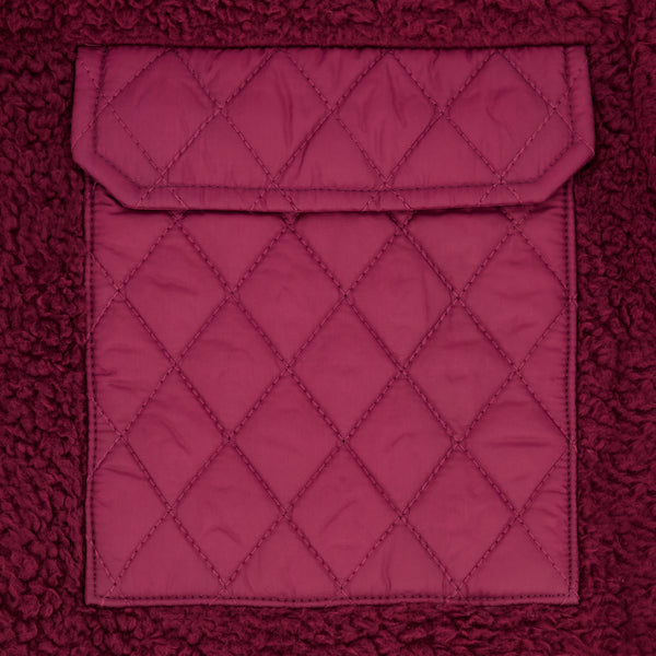 Spyder Womens Sherpa Shacket - Wine