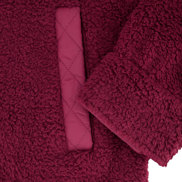 Spyder Womens Sherpa Shacket - Wine