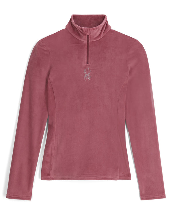 spyder Womens Shimmer Bug Half Zip T-Neck - Acai