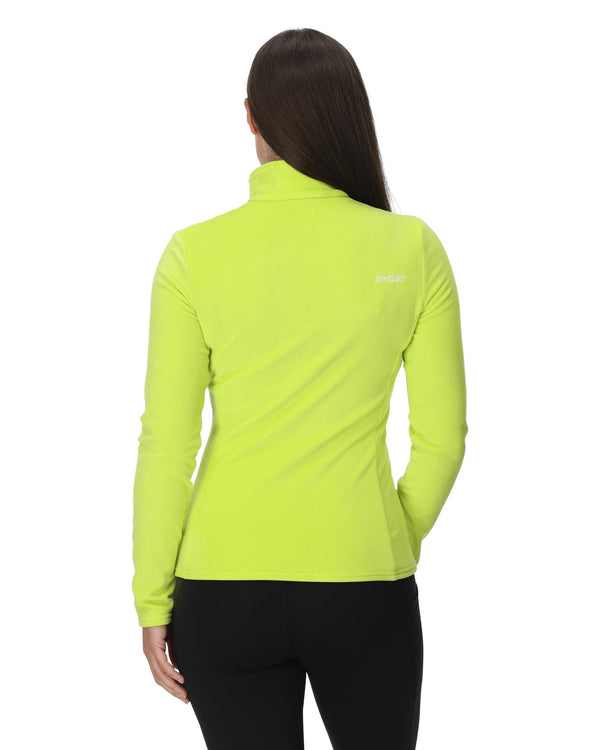 Spyder Womens Shimmer Bug Half Zip T-Neck - Lime