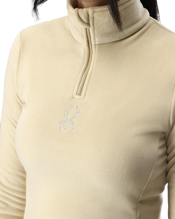 Spyder Womens Shimmer Bug Half Zip T-Neck - Sanddune