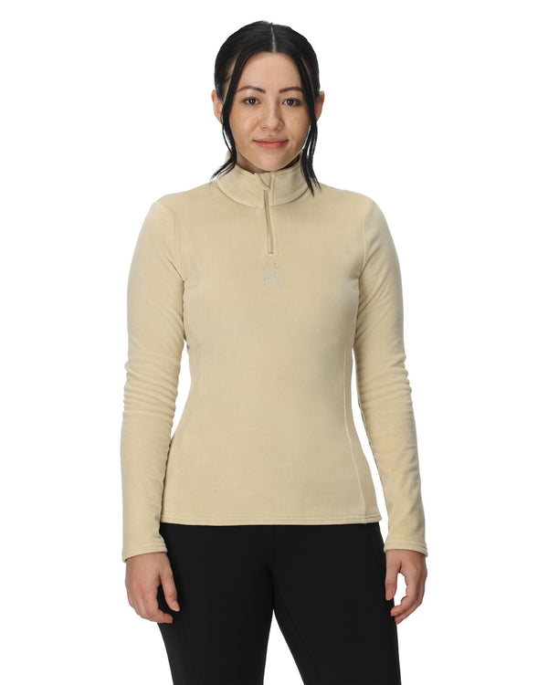 Spyder Womens Shimmer Bug Half Zip T-Neck - Sanddune