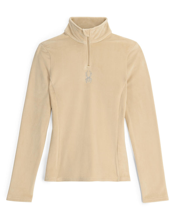 spyder Womens Shimmer Bug Half Zip T-Neck - Sanddune