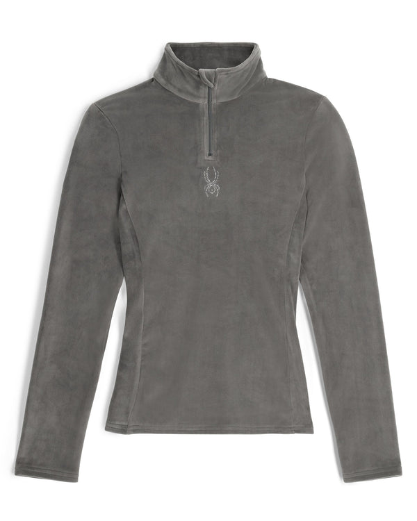 spyder Womens Shimmer Bug Half Zip T-Neck - Storm