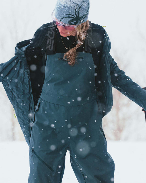 Spyder Womens Solitaire Bib Pants - Slate Blue