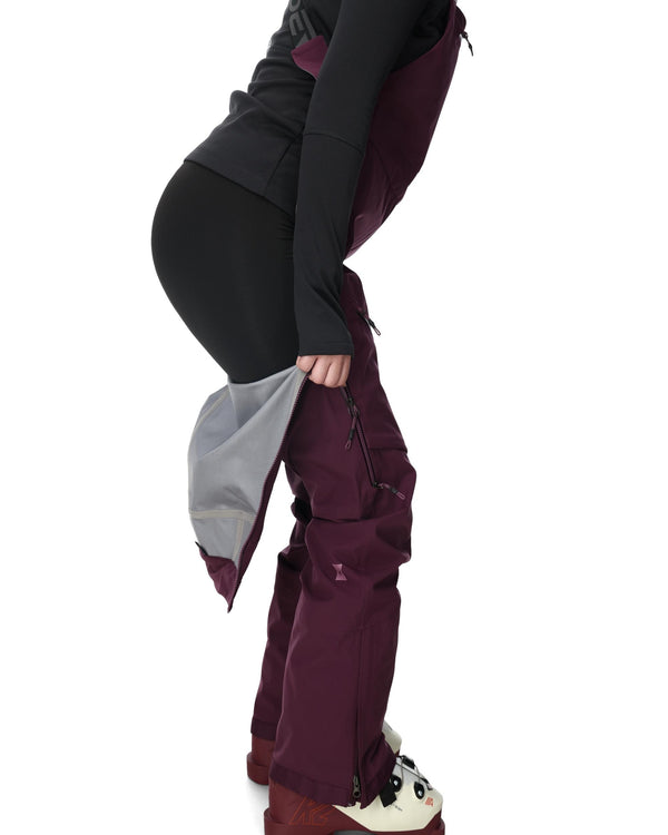 Spyder Womens Solitaire Bibs - Plum