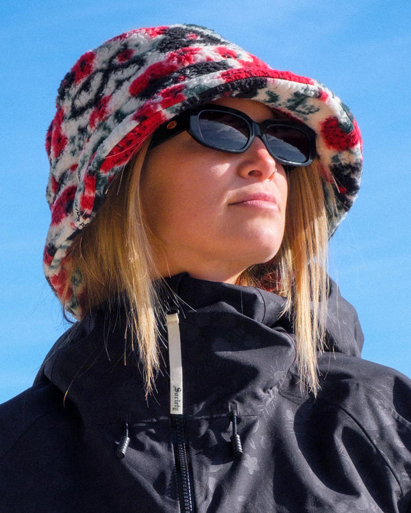 Spyder Womens Society Fleece Bucket Hat - Society Racing Green