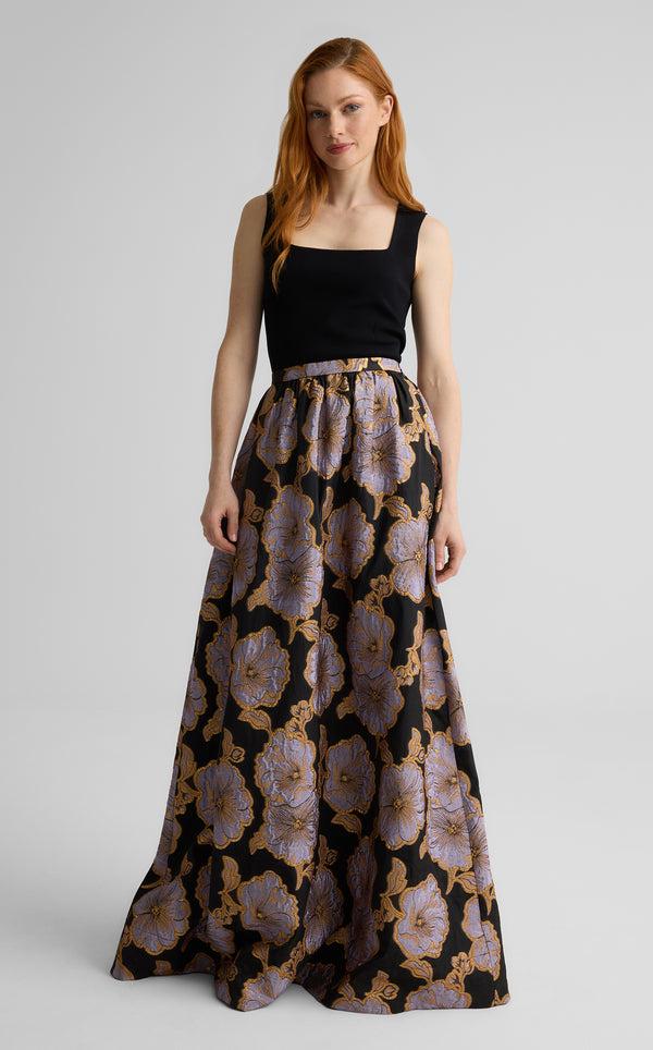 st. john Bethany Skirt in Poppy Floral Jacquard BLHM