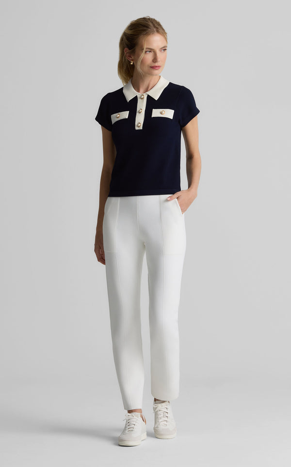 St. John Camryn Sweater In St. John X Malbon Contrast Knit MTWH