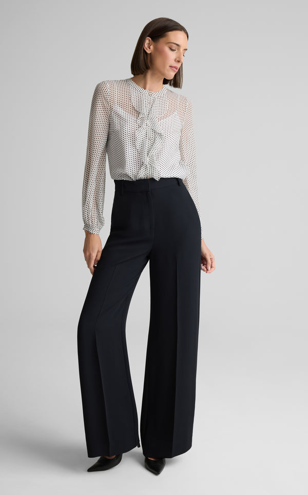 st. john Christelle Blouse in French Dot Printed Silk BWBK