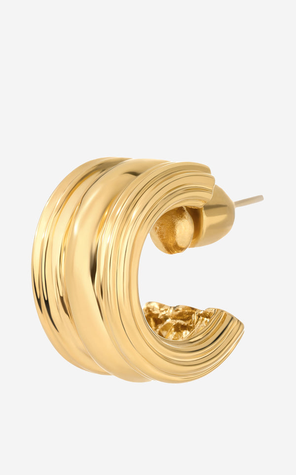 St. John Christina Caruso Baby Triple Hoop Earring GD00