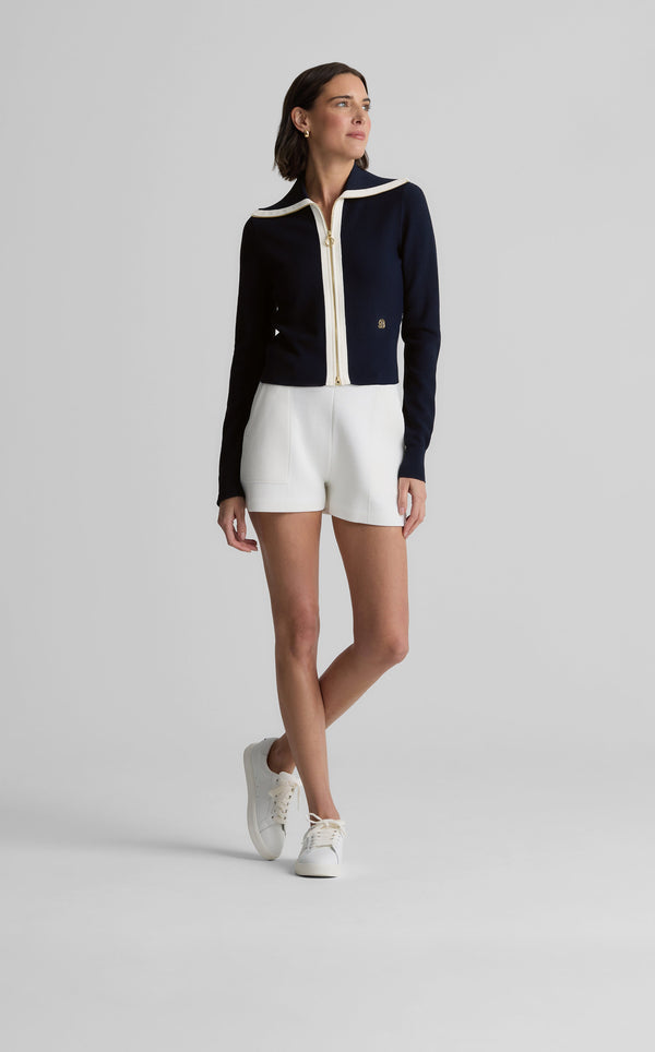 St. John Danielle Jacket In St. John X Malbon Diagonal Stretch Knit MTWH