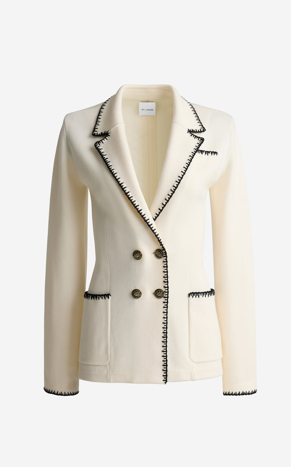 St. John Donna Jacket In Signature Doubleface Knit ALBK