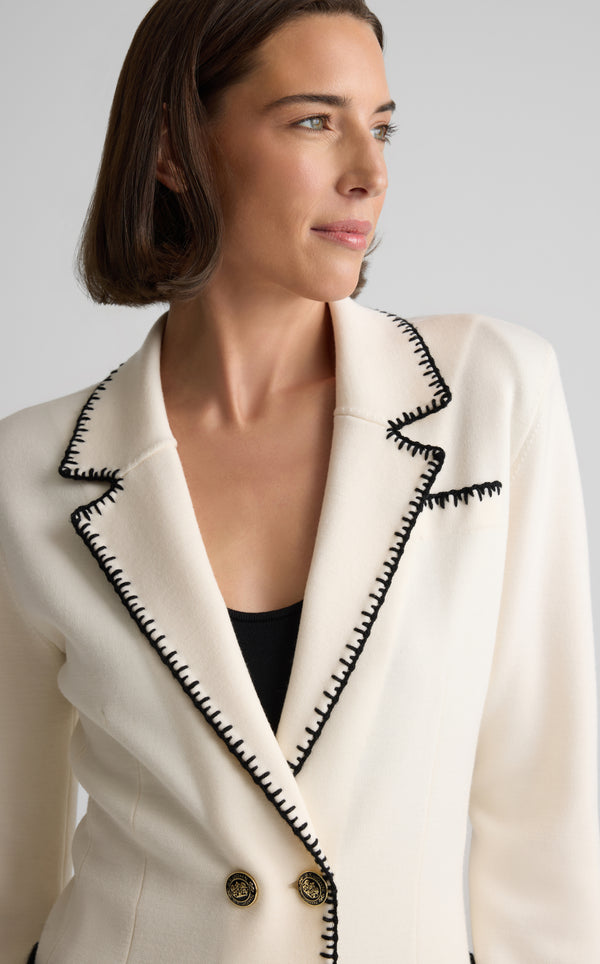 St. John Donna Jacket In Signature Doubleface Knit ALBK