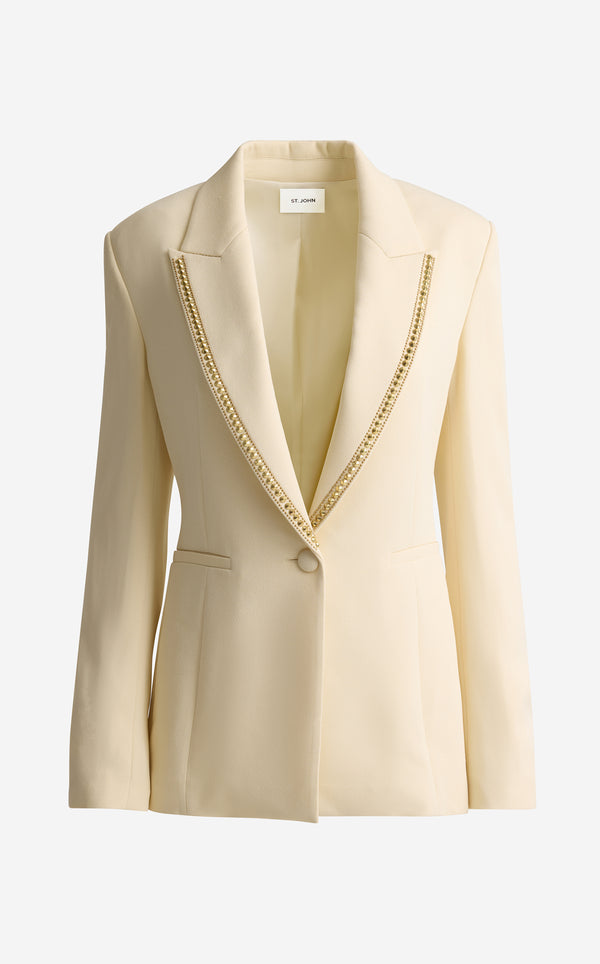 St. John Elvie Jacket In Stretch Italian Viscose Blend BTTR