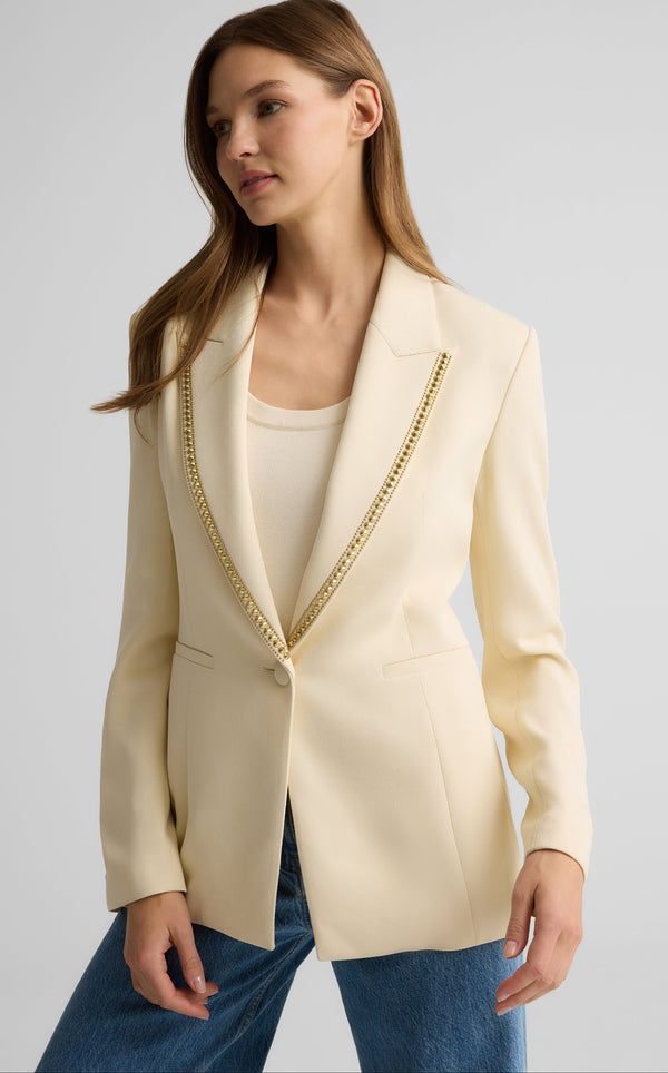 st. john Elvie Jacket in Stretch Italian Viscose Blend BTTR
