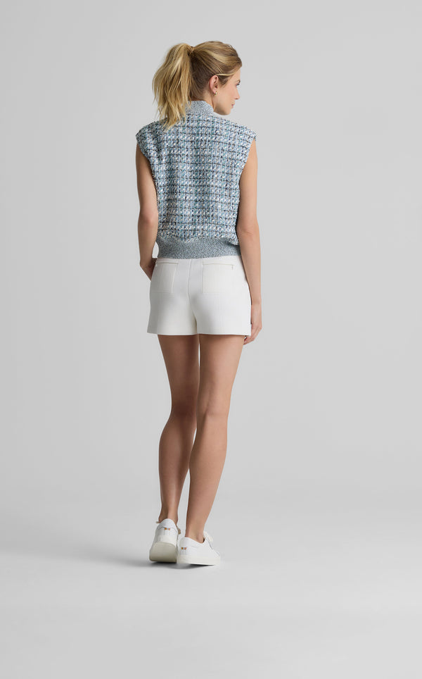 St. John Gigi Vest In St. John X Malbon Signature Tweed CEWT