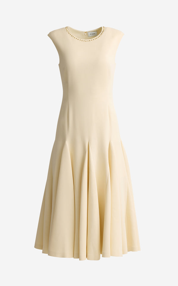 St. John Gracie Dress In Stretch Italian Viscose Blend BTTR