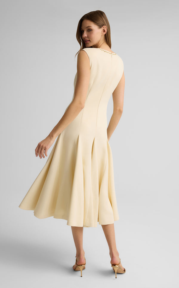 St. John Gracie Dress In Stretch Italian Viscose Blend BTTR