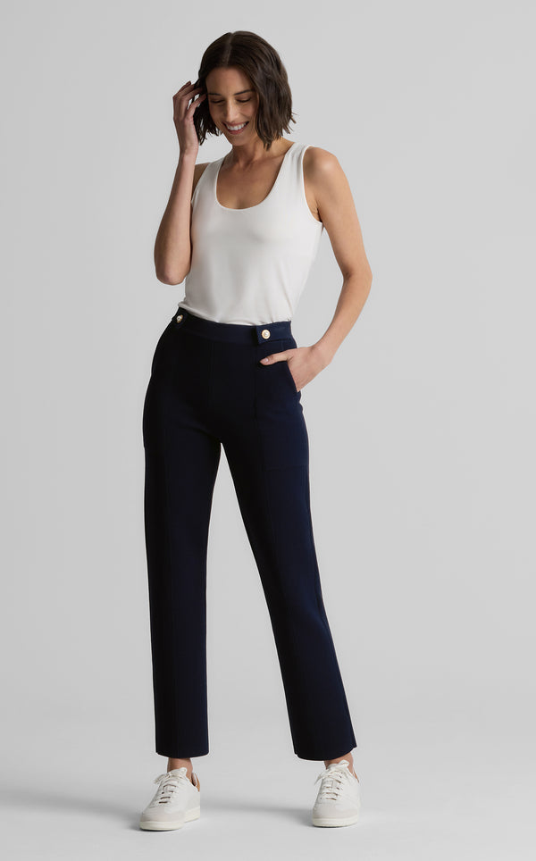 st. john Jane Pant in St. John x Malbon Pique Knit MIDN
