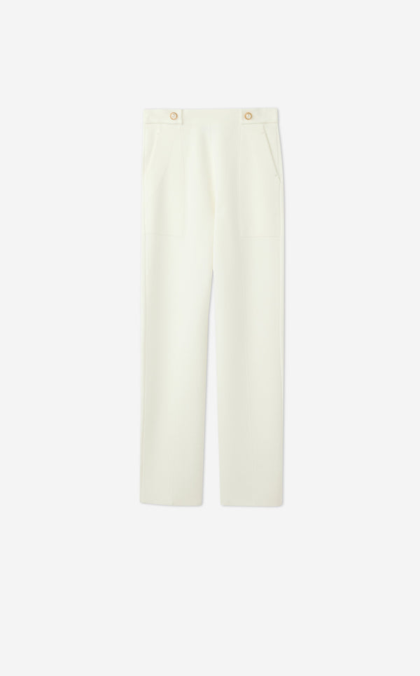 St. John Jane Pant In St.John X Malbon Pique Knit WH00