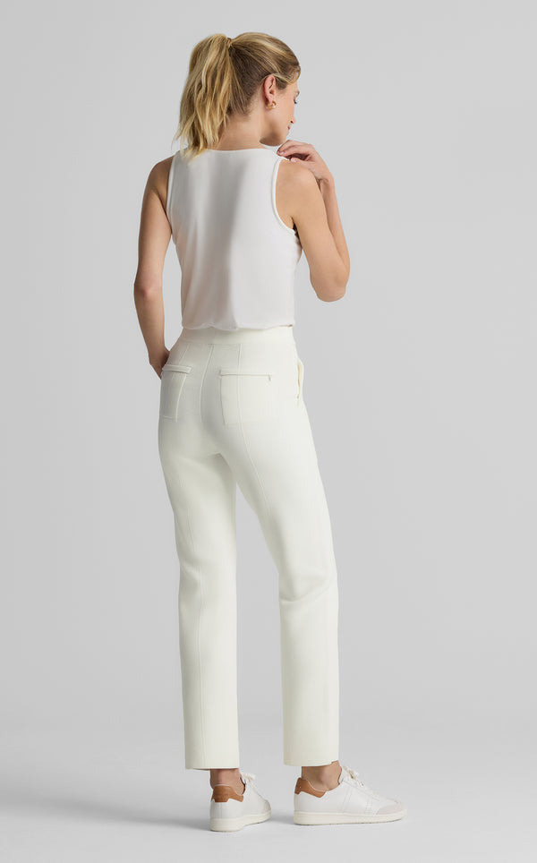 St. John Jane Pant In St.John X Malbon Pique Knit WH00