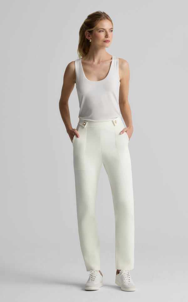 st. john Jane Pant in St.John x Malbon Pique Knit WH00