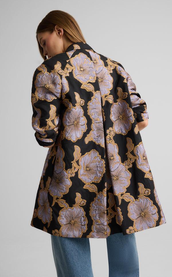 St. John Maxine Jacket In Poppy Floral Jacquard BLHM